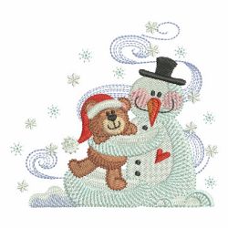 Delightful Snowman 10(Lg) machine embroidery designs