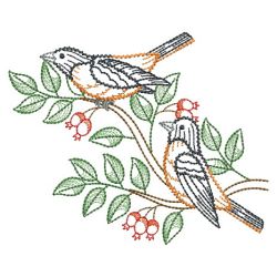 Vintage Winter Birds 05(Sm) machine embroidery designs