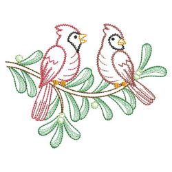 Vintage Winter Birds 08(Md) machine embroidery designs