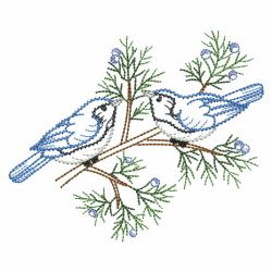 Vintage Winter Birds 10(Md) machine embroidery designs