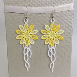 FSL Flower Earrings machine embroidery designs