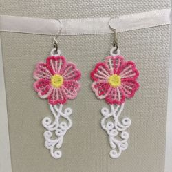 FSL Flower Earrings 02 machine embroidery designs