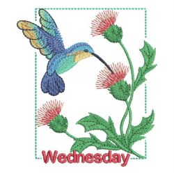 Days Of The Week Hummingbirds 04(Sm) machine embroidery designs