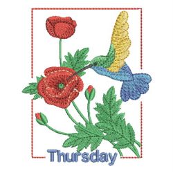 Days Of The Week Hummingbirds 05(Lg) machine embroidery designs