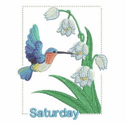 Days Of The Week Hummingbirds 07(Lg) machine embroidery designs