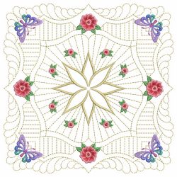 Trapunto Butterfly Feather Quilt 04(Sm)
