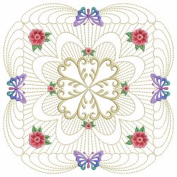 Trapunto Butterfly Feather Quilt 07(Sm)