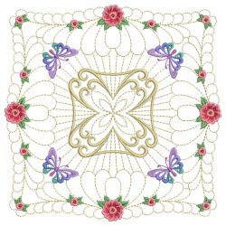 Trapunto Butterfly Feather Quilt 11(Sm)