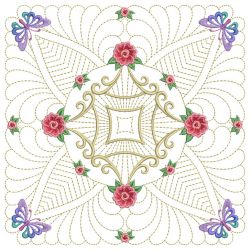 Trapunto Butterfly Feather Quilt 12(Sm) machine embroidery designs