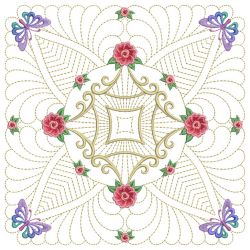 Trapunto Butterfly Feather Quilt 12(Sm)