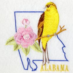 Alabama Bird And Flower 05 machine embroidery designs