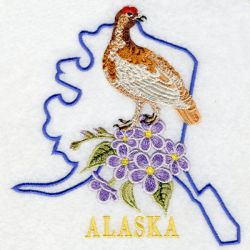 Alaska Bird And Flower 05 machine embroidery designs