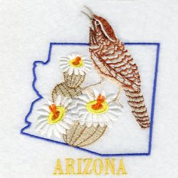 Arizona Bird And Flower 05 machine embroidery designs