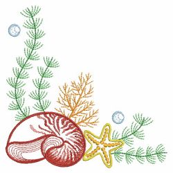 Sea Love Corner 04(Lg) machine embroidery designs