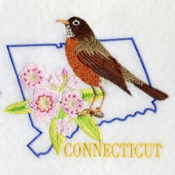 Connecticut Bird And Flower 05 machine embroidery designs