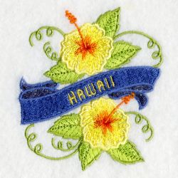 Hawaii Bird And Flower 07 machine embroidery designs