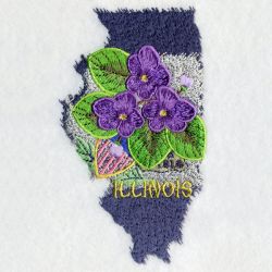 Illinois Bird And Flower 06 machine embroidery designs
