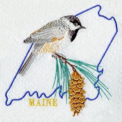 Maine Bird And Flower 05 machine embroidery designs