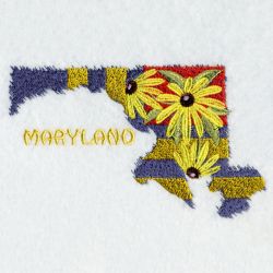 Maryland Bird And Flower 06 machine embroidery designs