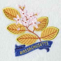 Massachusetts Bird And Flower 07 machine embroidery designs