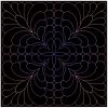 Trapunto Feather Quilt 06(Lg)