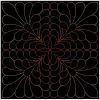 Trapunto Feather Quilt 11(Lg)