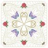 Trapunto Butterfly Feather Quilt 09(Md)
