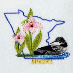 Minnesota Bird And Flower 05 machine embroidery designs
