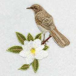 Mississippi Bird And Flower 03 machine embroidery designs