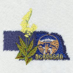 Nebraska Bird And Flower 06 machine embroidery designs