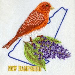 New Hampshire Bird And Flower 05 machine embroidery designs