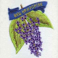 New Hampshire Bird And Flower 07 machine embroidery designs