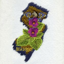 New Jersey Bird And Flower 06 machine embroidery designs