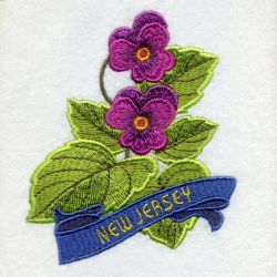 New Jersey Bird And Flower 07 machine embroidery designs