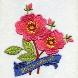 North Dakota Bird And Flower 07 machine embroidery designs