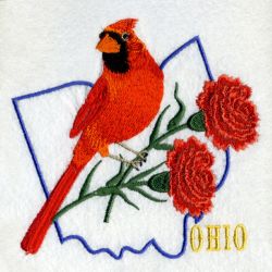 Ohio Bird And Flower 05 machine embroidery designs