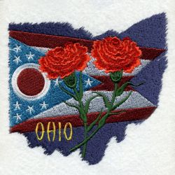Ohio Bird And Flower 06 machine embroidery designs