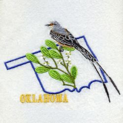 Oklahoma Bird And Flower 05