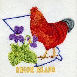 Rhode Island Bird And Flower 05 machine embroidery designs