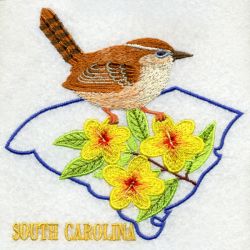 South Carolina Bird And Flower 05 machine embroidery designs