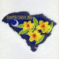 South Carolina Bird And Flower 06 machine embroidery designs