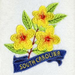 South Carolina Bird And Flower 07 machine embroidery designs