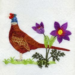 South Dakota Bird And Flower 03 machine embroidery designs