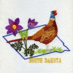 South Dakota Bird And Flower 05 machine embroidery designs