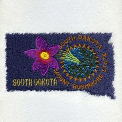 South Dakota Bird And Flower 06 machine embroidery designs