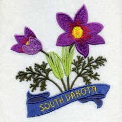 South Dakota Bird And Flower 07 machine embroidery designs