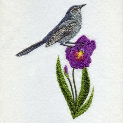 Tennessee Bird And Flower 03 machine embroidery designs
