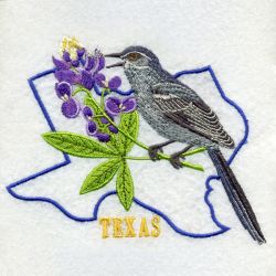 Texas Bird And Flower 05 machine embroidery designs