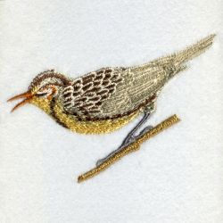 Wyoming Western Meadowlark Bird And Flower 02 machine embroidery designs
