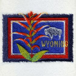 Wyoming Western Meadowlark Bird And Flower 06 machine embroidery designs